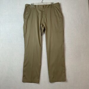Nike Dri Fit Golf Pants Mens 36X30 Beige Tour Performance Stretch Flat Front